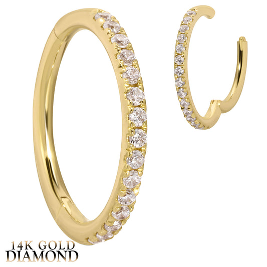 14K Solid Gold Multi Zircon Hinged Hoops, Dainty Gold Hoop Earrings, Zircon Hinged Earrings, Gold Hinged Hoop Earrings, Sexy Jewelz, Los Angeles