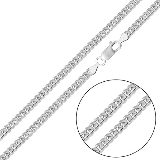 925 Sterling Silver Basic Miami Cuban Bracelet with 120 Chain 4.1mm width