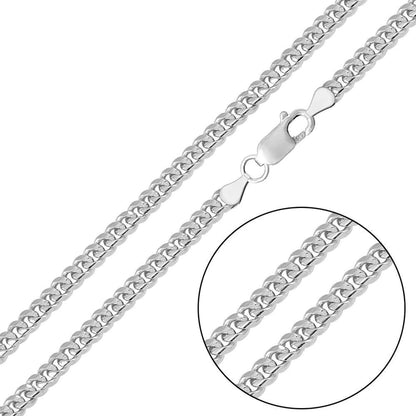 925 Sterling Silver Basic Miami Cuban Bracelet with 150 Chain and 4.9 width