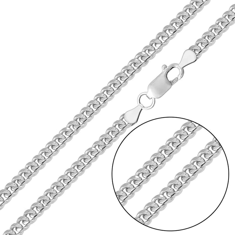 925 Sterling Silver Basic Miami Cuban Bracelet with 160 Chain and 5.5 width