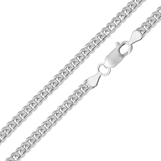 925 Sterling Silver Basic Miami Cuban Bracelet with 220 Chain 7.6mm width