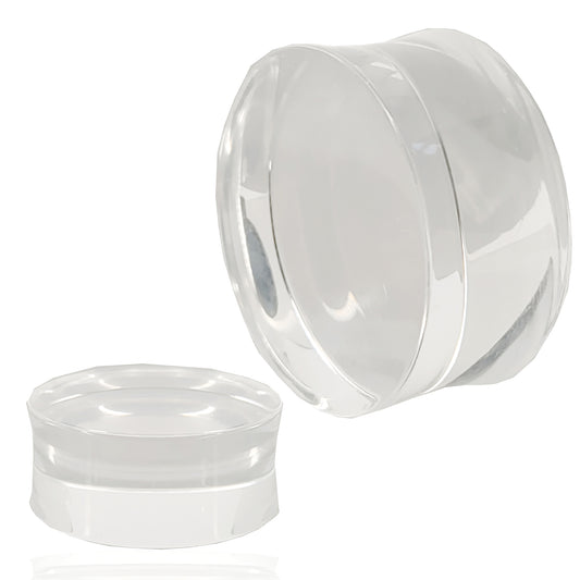 Clear Acrylic Double Flare Plugs | Gauges, Sleek and Modern Body Jewelry, Hollow Ear Tunnels for Stretching, Ear Piercing Trend, Sexy Jewelz, Los Angeles