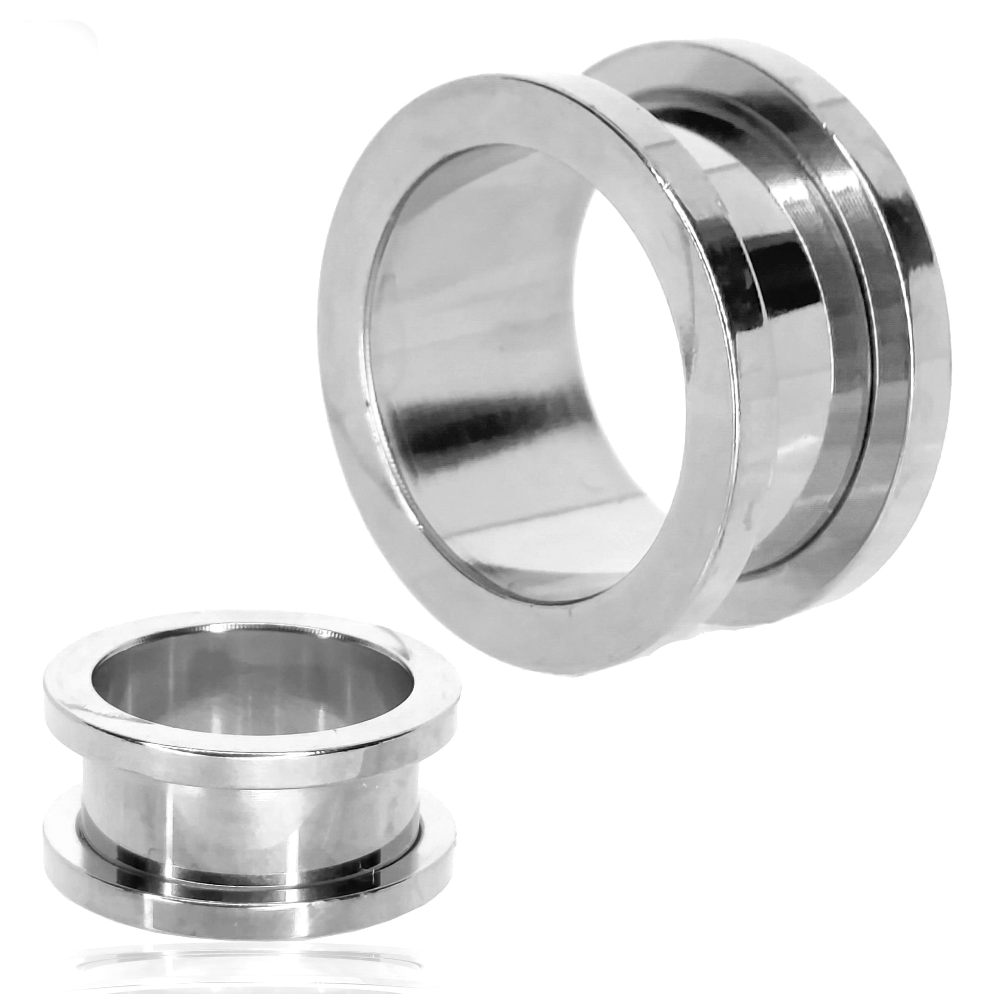 316L Stainless Steel Tunnel Plug Gauges, Plain Design Screw On Plug, Body Jewelry, Sexy Jewelz, Los Angeles