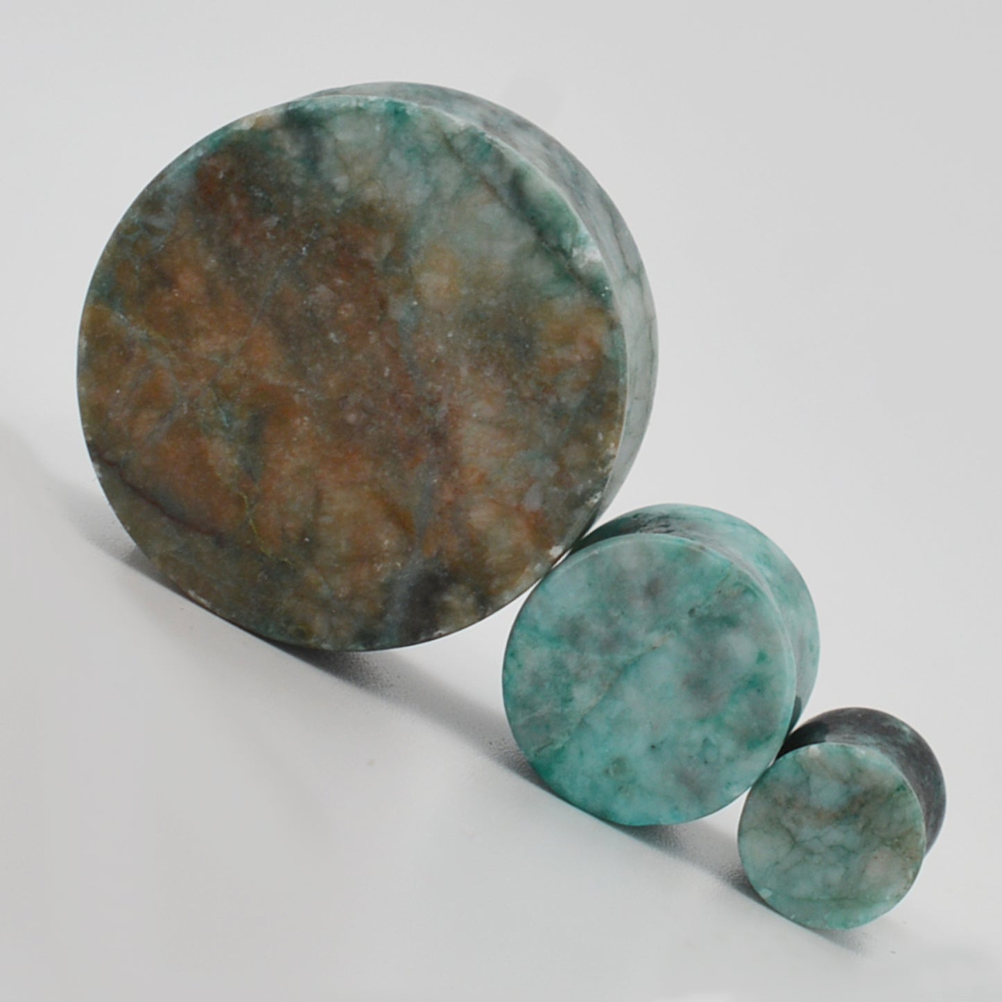 Natural Green Apatite Organic Stone Ear Plugs, Gauges, Double Flare Plugs, Handcrafted Plugs, Unique Plugs