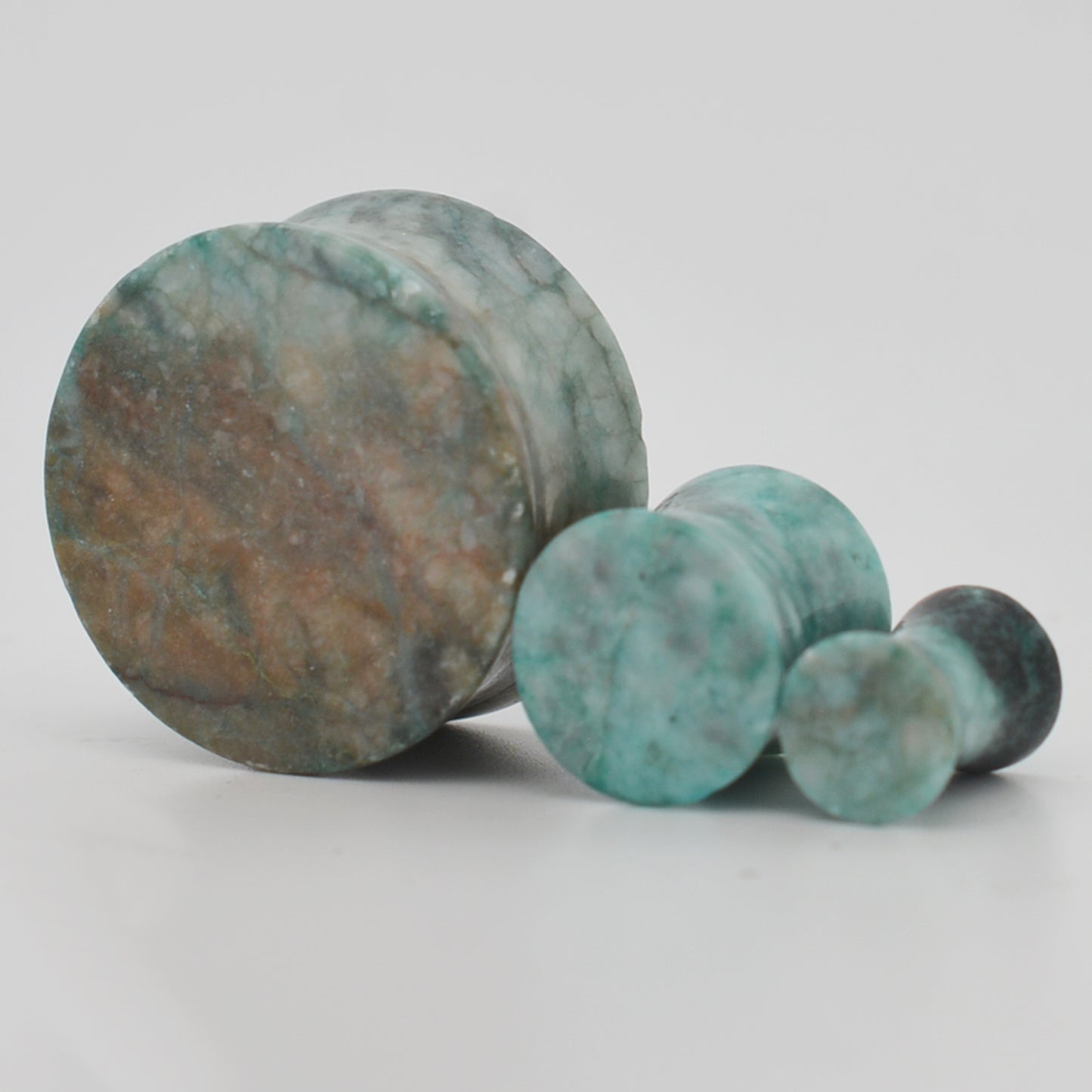 Natural Green Apatite Organic Stone Ear Plugs, Gauges, Double Flare Plugs, Handcrafted Plugs, Unique Plugs