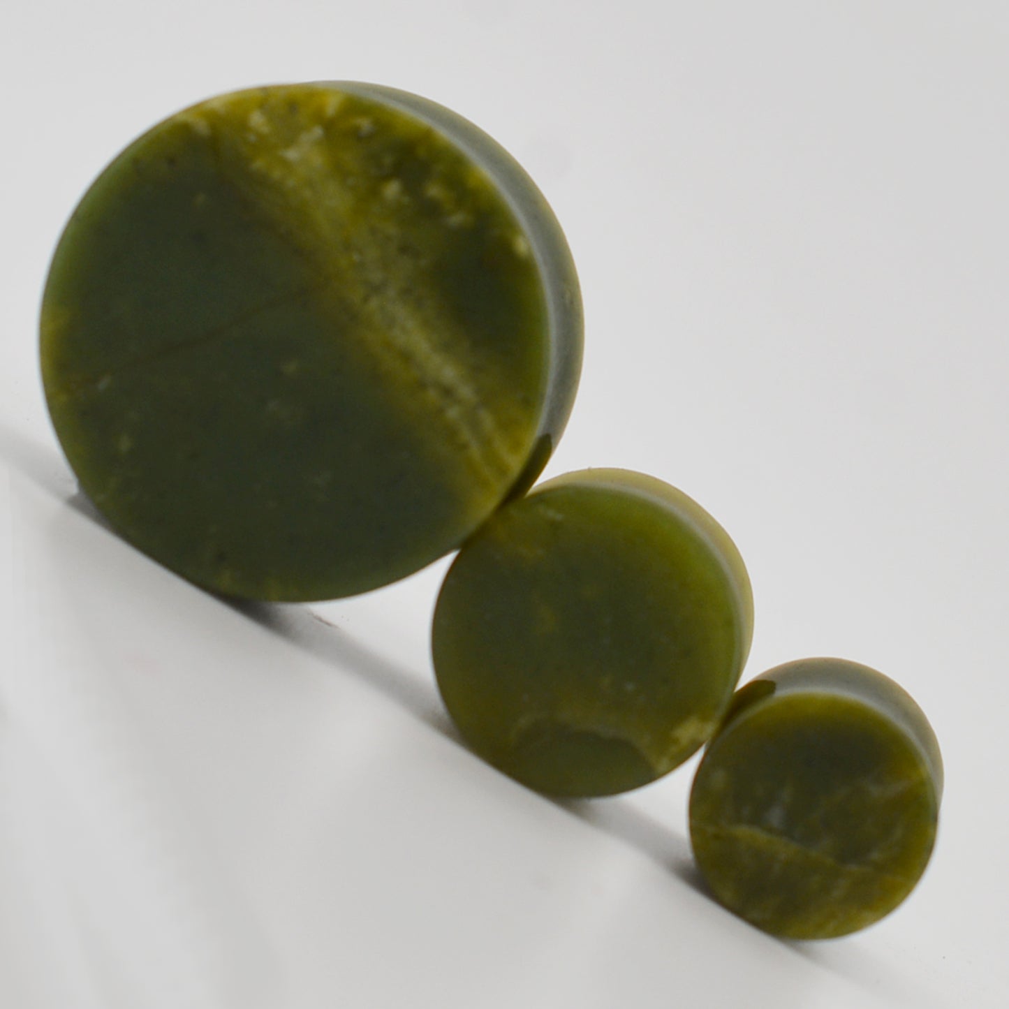 Natural Serpentine Organic Stone Double Flare Ear Plugs | Gauges