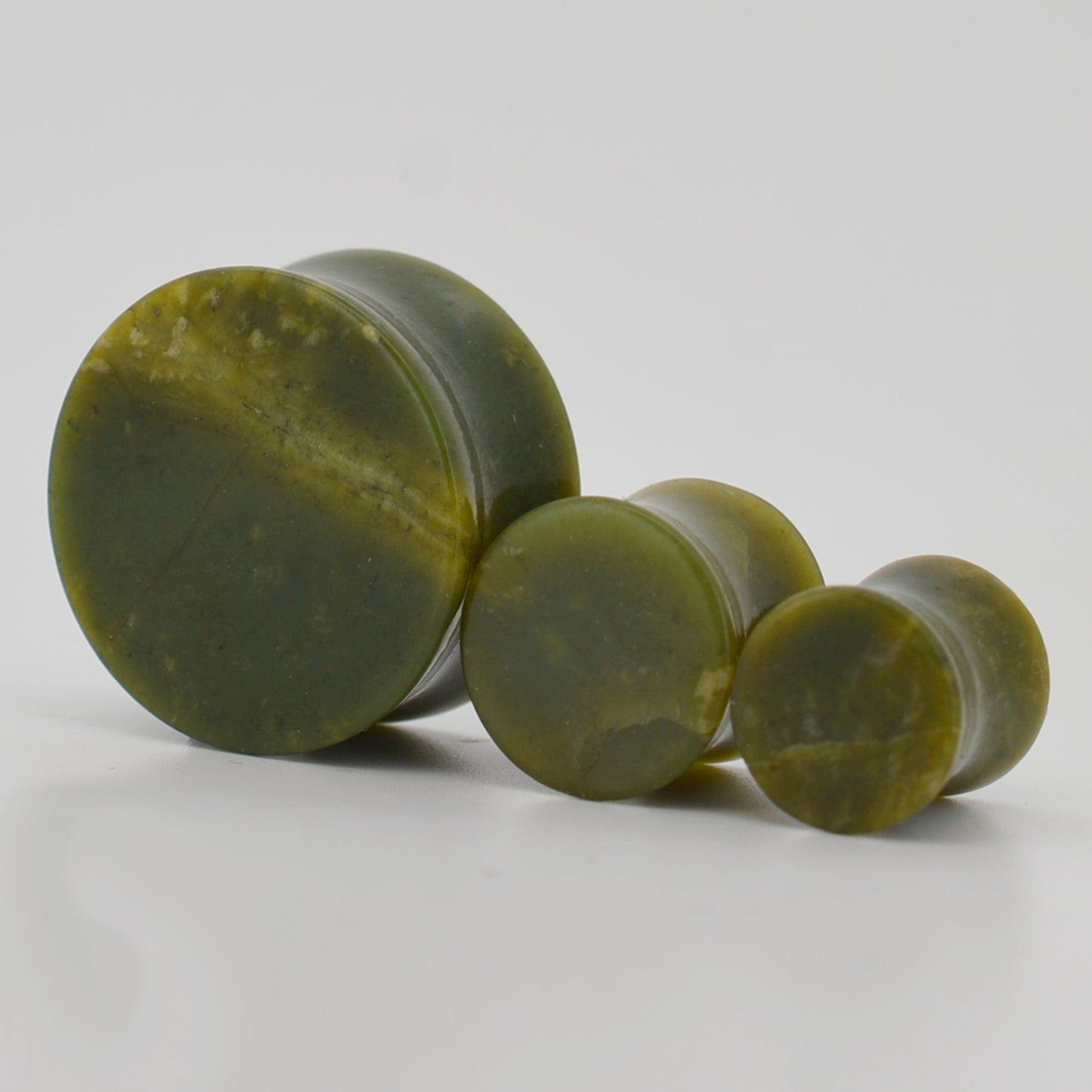 Natural Serpentine Organic Stone Double Flare Ear Plugs | Gauges