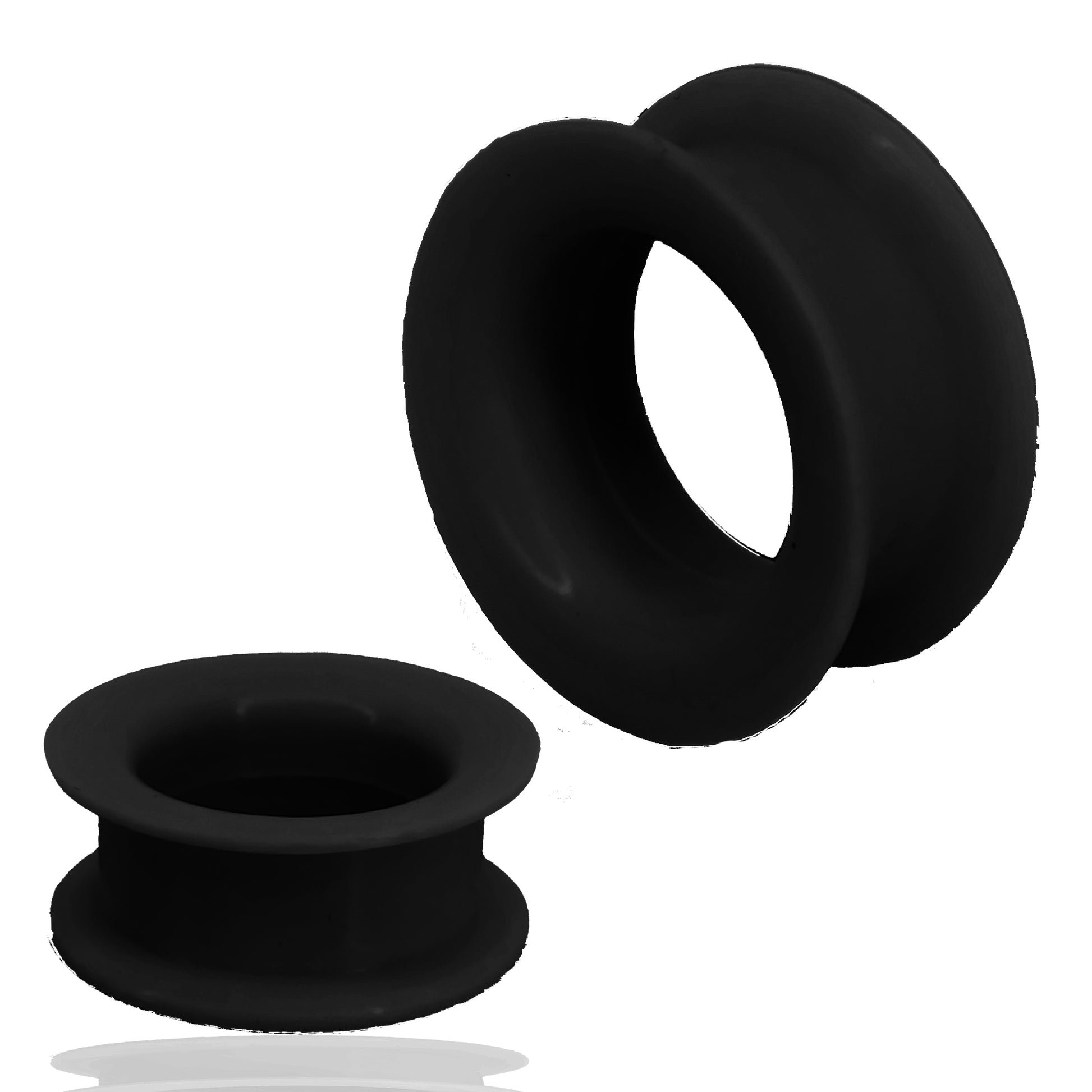 Silicone Double Flare Tunnel Plugs, Black Color Gauges, Ear Stretching Jewelry, Body Piercing, Ear Gauges, Sexy Jewelz, Los Angeles