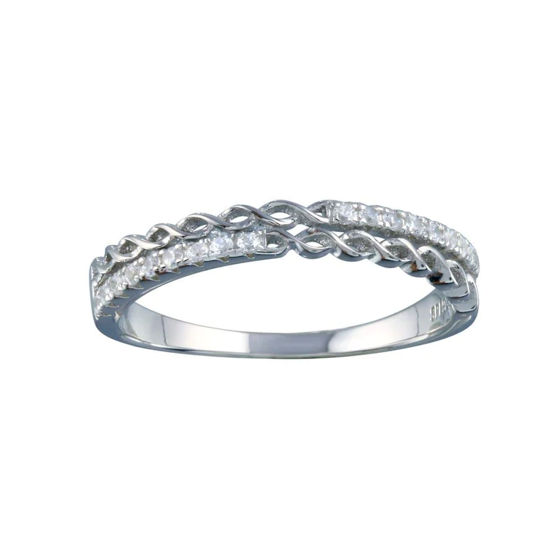 925 Sterling Silver Micro Eternity CZ Ring